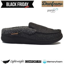 MENS MEMORY FOAM SLIP ON SLIPPERS INDOOR FUR WARM COZY WINTER MOCCASIN MULE SIZE Men's Slippers price