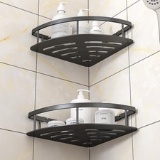 2PCS Corner Shower Rack Shelf Bathroom Storage Organiser Basket Tidy Shelf Bathroom Shelf price
