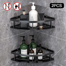 2PCS Corner Shower Rack Shelf Bathroom Storage Organiser Basket Tidy Shelf UK Bathroom Shelf price