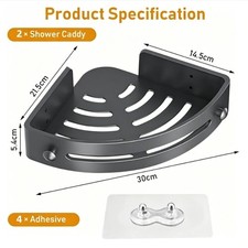 2/3pcs Organiser Storage Rack Corner Shower Caddy Self Adhesive Bathroom Shelf Bathroom Shelf price