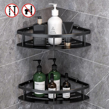 2 Tier No Drilling Bathroom Wall Corner Shelf Rack Shower Caddy Storage Organize Bathroom Shelf price