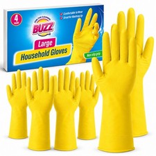 4-48 Pairs Rubber Gloves Large Long Sleeve Household Washing Up Kitchen Cleaning Kitchen Glove price
