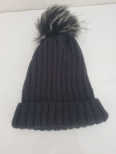 Women's Beanie Knitted Pom Black Hat Women's Beanie price