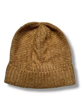 Next Tan Cable Knit Beanie Hat Women’s Winter Wool Blend Ribbed Turn Up Warm Women's Beanie price