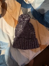 Women’s purple Knit Beanie Hat with Pom Pom - One Size Winter Style Knit Fabric Women's Beanie price