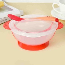 1xSoft Baby Suction Cup Bowl With Spoon Set Kids Non-slip Feeding EatingFoodBowl Feeding Set price