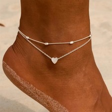 925 Sterling Silver Anklet Women's Beach Ankle Bracelet Fashion Foot Chain UK. Anklet price
