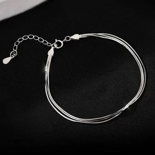 Genuine 925 Sterling Silver Ankle Bracelet Women Anklet Foot Jewelry Chain Beach Anklet price