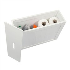 Bathroom Toilet Cleaning Supply Storage Tidy Cabinet White Organizer Box W/ Lid Cabinet price