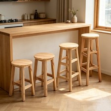 Solid Wooden Bar Stools Kitchen Stools Breakfast Seat Tall Stool 45/50/60/70cm Bar Stool price