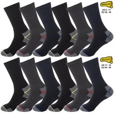 Mens Work Socks Thick Heavy Duty Boot Sock Cushion Heel Reinforced Toe Size 6-14 Socks (Outdoor) price