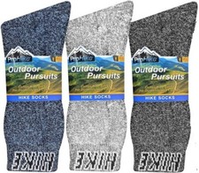 3 Pairs Mens Marl Cotton Rich Outdoor Walking Hiking Work Boot Socks Size 6-11 Socks (Outdoor) price