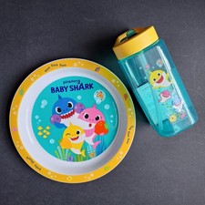Baby Shark Feeding Plate & Straw Sipper Cup Set – BPA Free – 6m+ Feeding Plate price