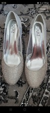 Quiz Silver Evening Shoes Size Uk5 Worn Once Evening Shoes price