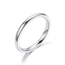 Titanium Steel Rings for Men Wedding Ring Simple Band Engagement Gift 2/4/6mm UK Silver Wedding Band price