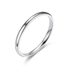 Men Women Wedding Ring Band Gold Silver Thin Thick 2 4 6 8mm Thumb Pinky Gift Silver Wedding Band price