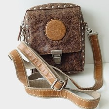 🔥VIntage Real Leather Small Men's Cross Body Bag Belt Bag Brown 20/15/5 Cm Men's Belt Bag price