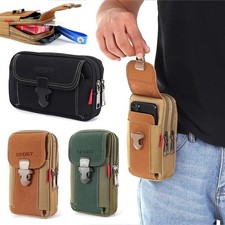 Men’s Belt Pouch Mobile Phone Waist Bag Holster Pack with Zipper Compartments Men's Belt Bag price