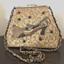 Mary Frances Beaded High Heel Shoe Novelty Evening Bag Kiss Lock Clutch RARE Evening Bag price