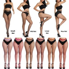 Womens High Waist Fishnet Tights Stockings Sexy Black Fish Net Mesh Pantyhose UK Pantyhose price