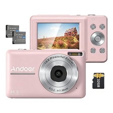 Andoer Digital Camera 44MP 1080P 32GB Card 16X Zoom 2 Batteries SD LCD microSD Digital Cameras price