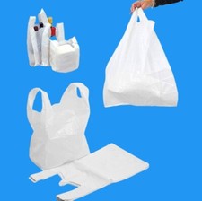 Plastic Vest Carrier Bags White Plastic Heavy Duty Bags Reusable Shopping Bags Bags price