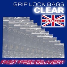 Clear Grip Lock Plastic Resealable Self Seal Polythene Bags - All Sizes Bags price