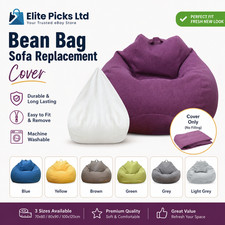 EXTRA LARGE BEAN BAG CHAIRS SOFA COVER INDOOR SOFT LAZY LOUNGER FOR ADULTS KIDS Bean Bag Chair price