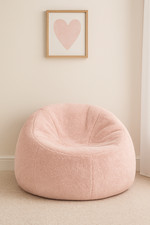 Pink Faux Fur Bean Bag Chair Cover Soft Plush Cozy Seating (Cover Only) Bean Bag Chair price