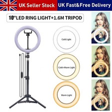10'' LED Selfie Ring Light with Tripod Stand & Mobile Phone Holder Makeup Live Flashes price