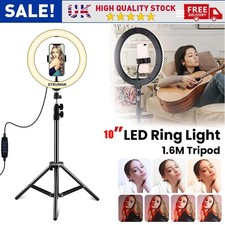 10 inch LED Ring Lights With Tripod Stand & Phone Holder for Selfie Makeup UK Flashes price