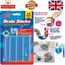 12 x DRAIN STICKS ODOUR REMOVER DRAINS DRAIN CLEAR CLEANER DEODORIZER CLEANING Cleaning Products price