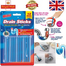 12 x DRAIN STICKS ODOUR REMOVER DRAINS DRAIN CLEAR CLEANER DEODORIZER CLEANING Cleaning Products price