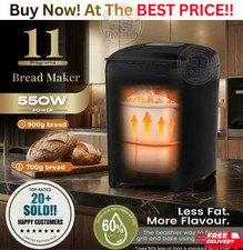 Original 550W 11 Programme Large Capacity Bread Maker with LCD Display Black Bread Maker price