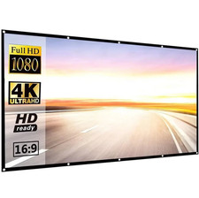60"-150" Projector Screen HD Foldable Projection Curtain Outdoor Home Theater UK Projector Screen price