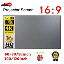 60"-150" Projector Screen HD Foldable Projection Curtain Outdoor Home Theater UK Projector Screen price