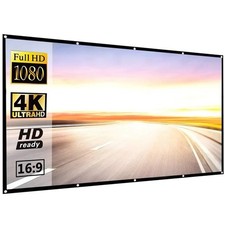 60"-150" Projector Screen HD Foldable Projection Curtain Outdoor Home Theater UK Projector Screen price