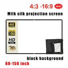 60"-150" Projector Screen HD Foldable Projection Curtain Outdoor Home Theater UK Projector Screen price