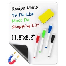 Magnetic Fridge Whiteboard, Dry Erase Magnet Memo Board Kitchen Notice Planner Whiteboard price