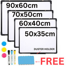 MAGNETIC WHITEBOARD SMALL LARGE WHITE BOARD DRY WIPE NOTICE OFFICE SCHOOL HOME Whiteboard price