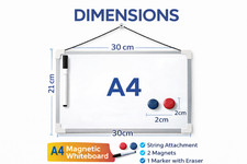A4 Magnetic Whiteboard Dry Wipe White Board Office Home Memo Notice Small Eraser Whiteboard price