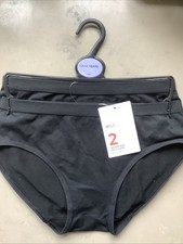 Girls Marks & Spencer’s 2 Pack Seam free Knickers With Stretch Age 12-14 Black Girls' Underwear price