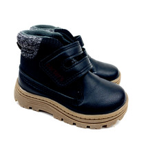 Carter's Baby Boots Size 5 Unisex Black Kelso Faux Leather Children Kids Shoes Unisex Children's Boots price