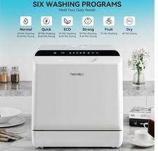 Hermitlux Table Top Dishwasher for 6 Place Settings (5L Tank), Countertop Dishwa Dishwashers price