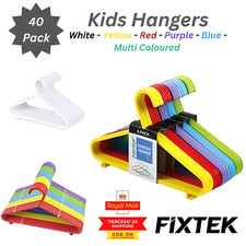 8/10/20/30/40/60 x BABY CHILDREN KIDS PLASTIC HANGERS CLOTHES COAT HANGER WHITE Baby Clothes Hanger price