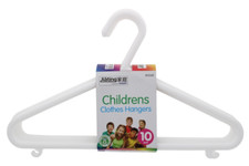 Children Kids Plastic Clothes White Hanger Baby Child Slim Coat Hangers 10pcs Baby Clothes Hanger price