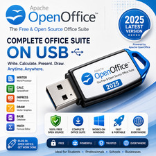 Open Office Suite USB for Windows 11, 10, 8, 7 & XP Professional Business & Home Office Software price