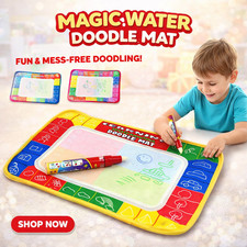 Magic Water Doodle Mat Kids Reusable Drawing Pad 29x19cm Travel Set UK Mess Free Drawing Pad price