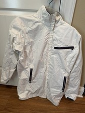 Helly Hansen Men’s Large White Hooded Waterproof Sailing Rain Jacket Helly Tech Outdoor Coat price