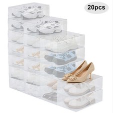10/20 Pack Shoe Storage Boxes Stackable Storage Plastic Shoe Organiser Box Set Shoe Storage Box price